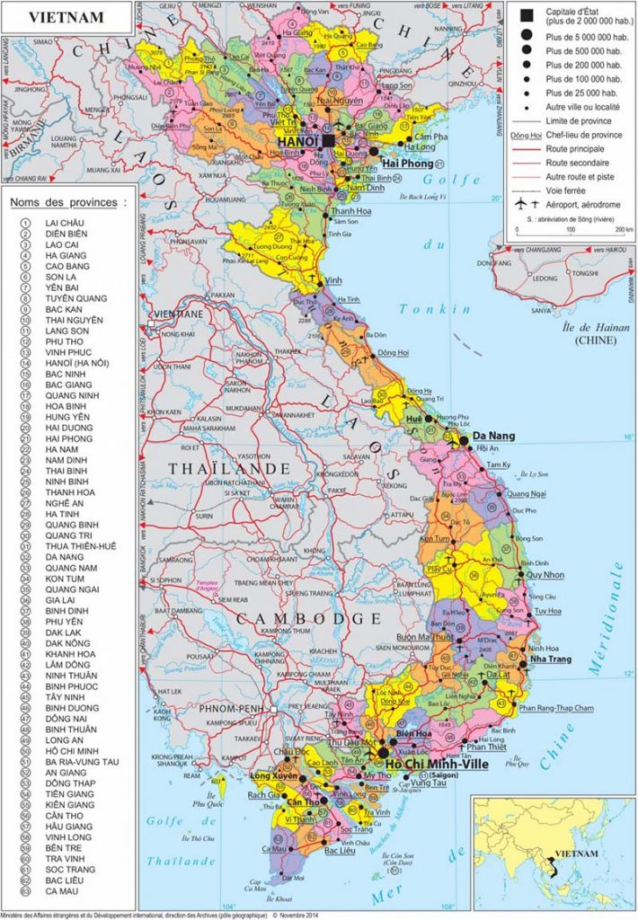 Bản đồ hành chính 63 tình thành Việt Nam mới nhất năm 2022