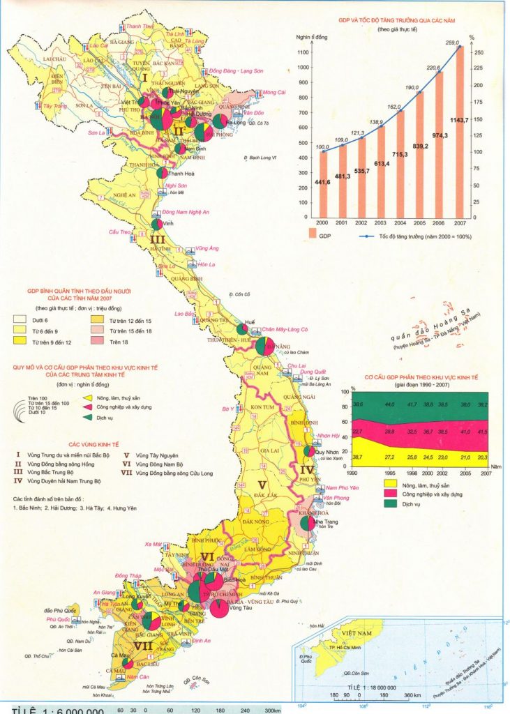 Bản đồ vùng kinh tế Việt Nam